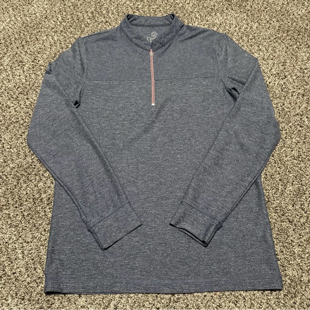 Swannies Men's Blue Quarter-Zip Shirt